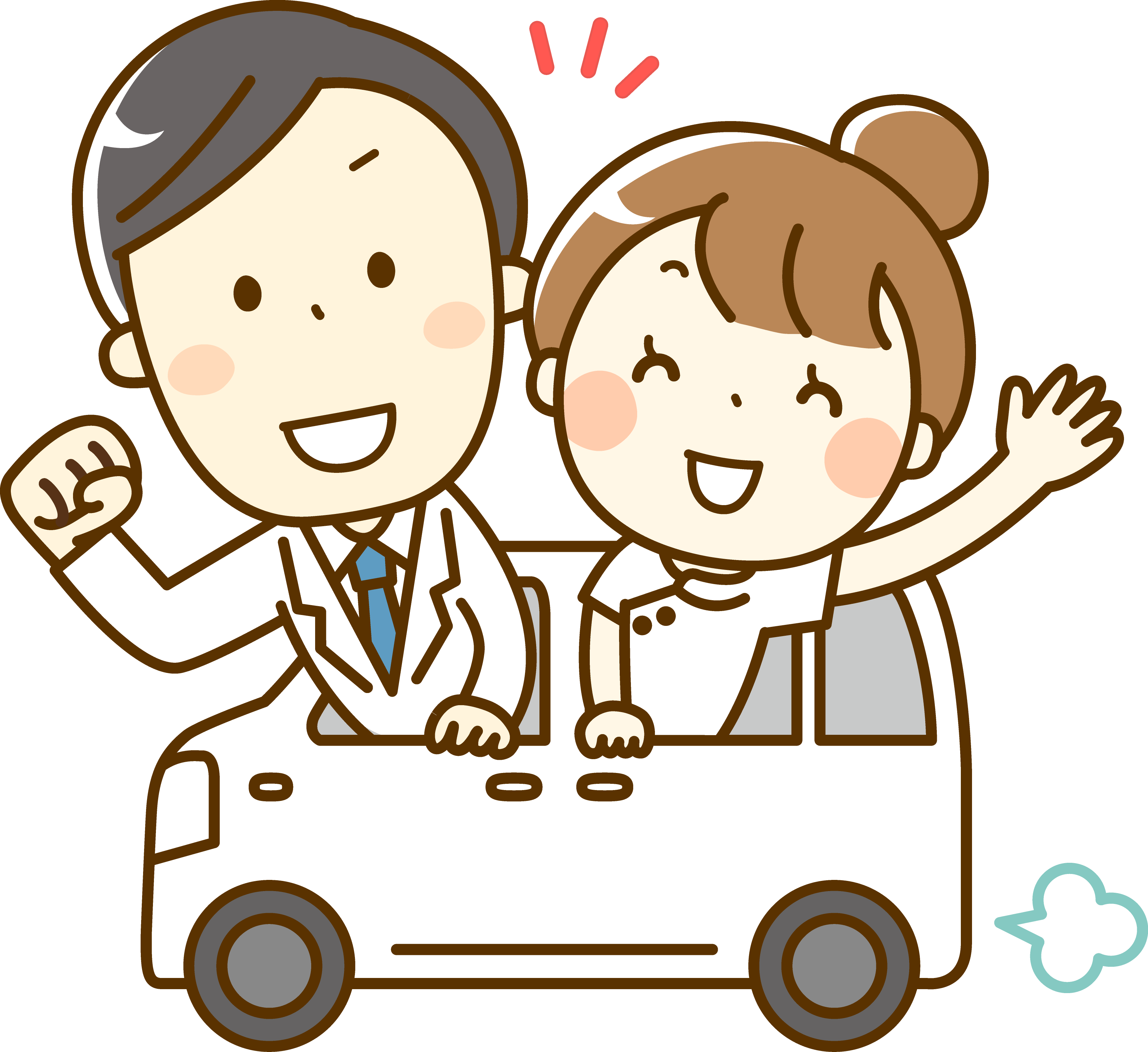 訪問号とスタッフ