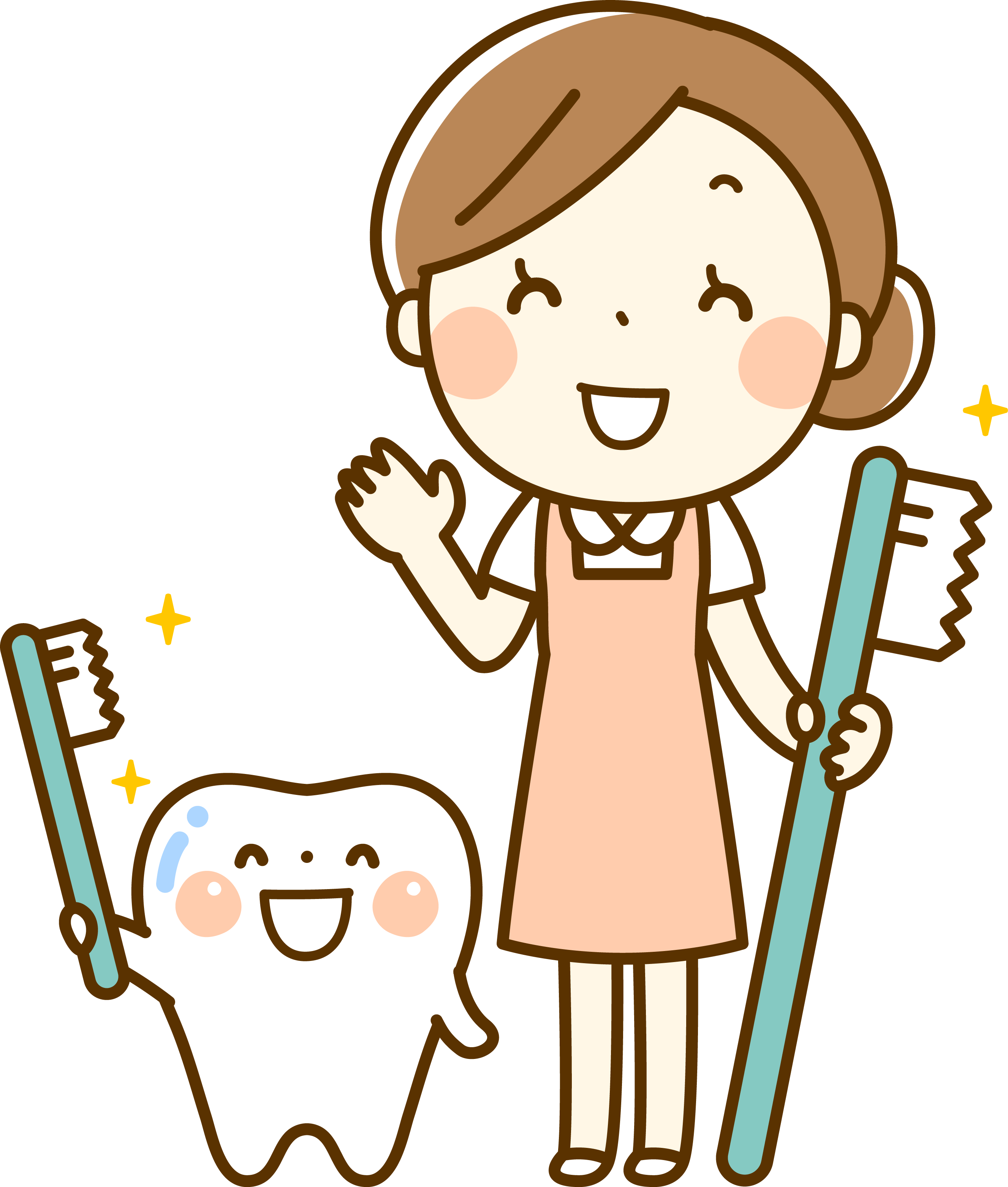 歯のキャラクターとスタッフ